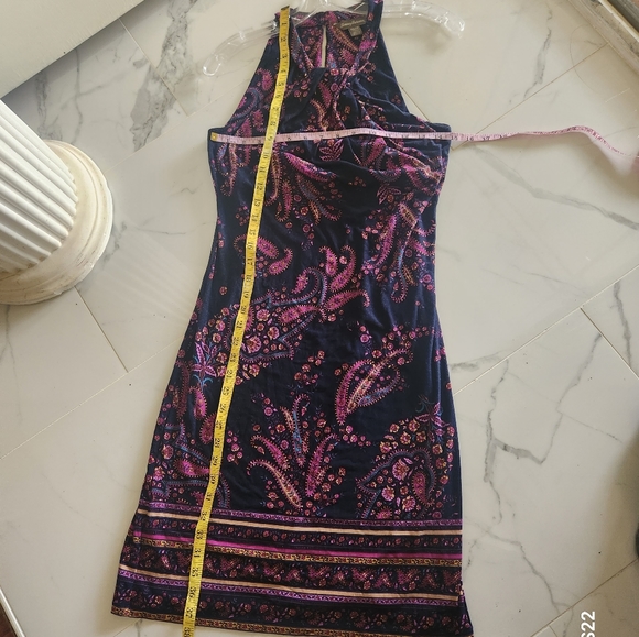 Tommy Bahama Spring Summer XS Navy Blue Purple Paisley Sleeveless Dress - Picture 6 of 11